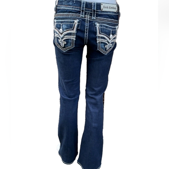 Rock Revival Lux Easy bootcut embellished jeans 27 - Picture 1 of 9